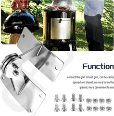 Stainless Lid Hinge Kit for Weber Smokey Mountain Grills 18.5″ & 22.5″ Model – R