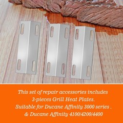 Tombili 15 3/8″ Heat Plates Shield for 3 Burner Ducane Affinity silvery white