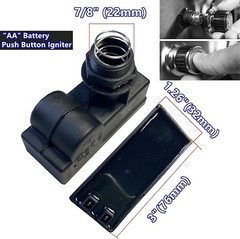 MCAMPAS 2 Outlets Electronic Spark Igniter Chrome Tact Switch B08FB4F7PG