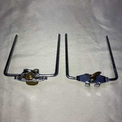 Grill Rotisserie Spit Rod Forks BBQ Meat Prongs , Meat Forks, Brass Thumb Screw