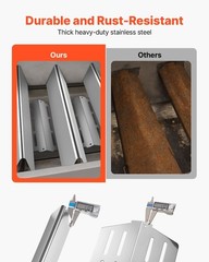 Efficient 17in Flame Reduction Flavorizer Bars 5+2 Kit Compatible with Weber