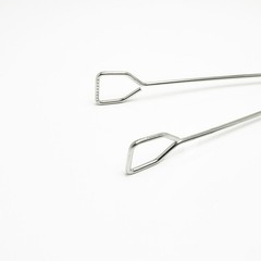 15 Inch Stainless Steel BBQ Tongs for Outdoor Charcoal Grilling and Cooking