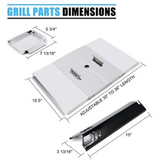 Adviace Grill Replacement Parts for Dyna Glo DGB610SSP DGF600SSP, Grease Tray…