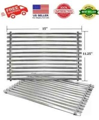 2 Pack 15″ Stainless Steel Cooking Grill Grates for Weber Spirit 200 Series …