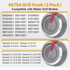 Grill Main Burner Control Knobs (2 Pack) – Replacement Knob Kit for Genesis II L