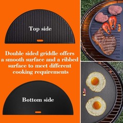 Cast Iron Grate Griddle 18″ x 9″ for Large Big Green Egg, Kamado Joe