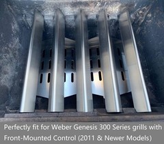 Gassaf 17.5 Grill Flavorizer Bars Heat Deflector For Weber Genesis Par