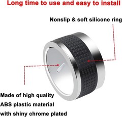 Gas Grill Knobs, Grill Control Knob Replacement Chrome Plated Plastic with No…