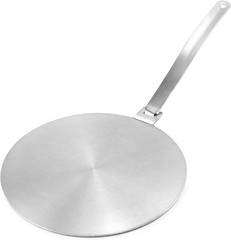 9.45” Stainless Steel Induction Diffuser Plate Even Heat with Detachable Handle.