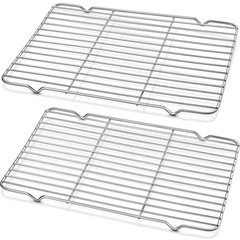 Cooling Rack and Baking Rack with Stainless Steel, 2 – Pack 10 x 15 Inches He…