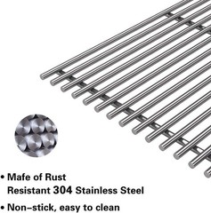 4pk 19-3/4″ Stainless Steel Cooking Grid Grates for Chargriller 2121, 2123, 2222