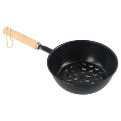 Sturdy Construction Chimney Starter with Wood Handle for Repeated BBQ Use