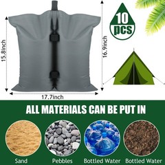 Woanger Extra Large Canopy Weights 112 Lbs Gazebo Heavy Duty Tent Sand Bags P…
