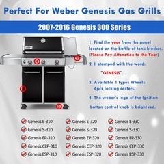 Genesis 300 E-310 Parts 7524 Grill Grate 7621 Flavorizer Bars Heat Deflectors…