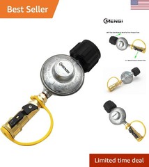 Versatile Propane Grill Regulator with 1/4″ Quick Connect – 20-50lbs Adapter