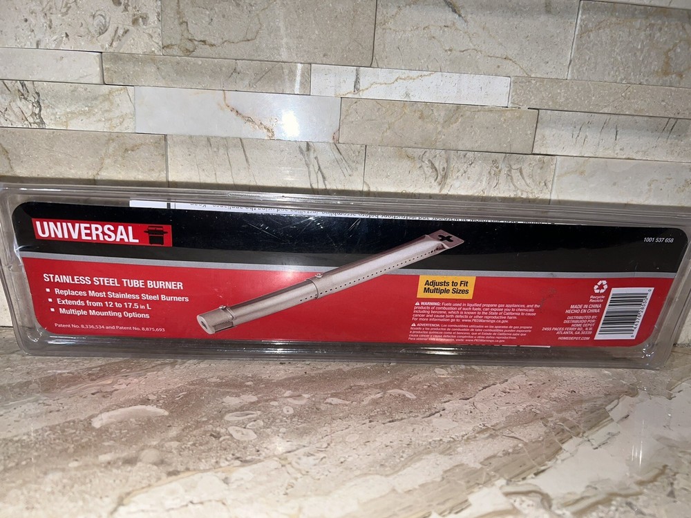 Universal Stainless Steel Adjustable 12 to 17.5 in L Tube Burner (NEW)