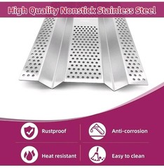 Votenli 3-Pack 17.5-Inch Stainless Steel Heat Plates for Blaze Grills, Flame…