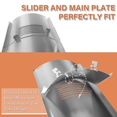 Combo Grill Replacement Parts – Flame Broiler Slide Cover & Heat Deflector for P