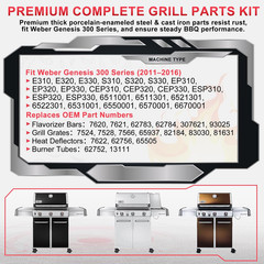 Grill Parts Kit for Weber Genesis 300 310 330 Genesis E330 E310 S310 S330 EP330