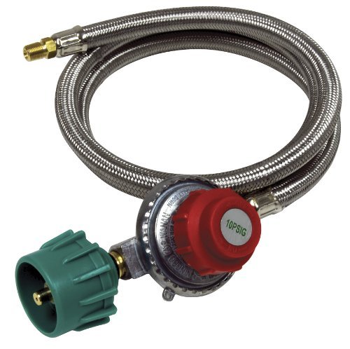 Turkey Fryer High Pressure 36″ Stainless Steel Hose w/ Adjustable Regulator New