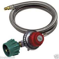 Turkey Fryer High Pressure 36″ Stainless Steel Hose w/ Adjustable Regulator New