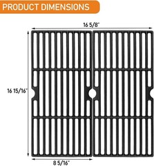Cast Iron Grill Grates Replacement for Charbroil Infrared 2-4 Burner Grills