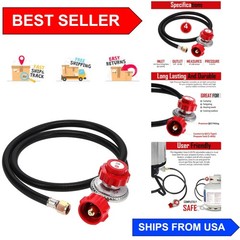 2109-RED Adjustable Regulator with QCC-1 Hose – Optimal for Propane Appliances