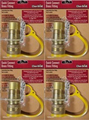 4) Pack Charbroil Brass Natural Gas Grill Quick Disconnect Hose Fitting 3/8″