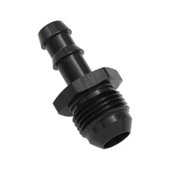 8AN Male Flare to 3/8″ (9.5mm) Barb Straight Push Hose 8AN to 3/8 Barb Black