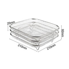 Three Layer Stackable Steamer Rack Made with 304 Stainless Steel for Cooking