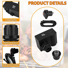 2 Outlet Electronic Igniter Kit for Char-Broil G511-0055-W1 2 Electrode Separate