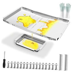 Grill Grease Tray Replacement for Dyna Glo with Catch Pan, Universal 25″-34″