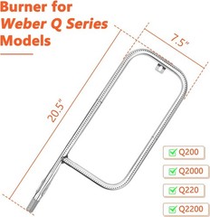 20.5″ Grill Burner Tube for Weber Q2200, Q2000, Q220, Q200 396000,396001, 566002