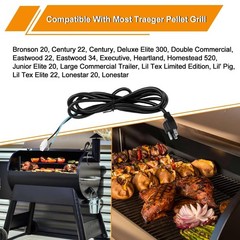 8ft Power Cord Replacement for Wood Pellet Smokers, Compatible with Traeger & Pi