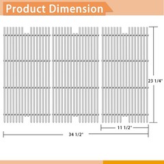 Zemibi 23 1/4″ Stainless Steel Grill Grates Replacement Parts for Viking VGBQ…