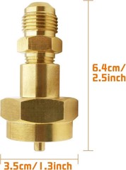 Brass Adapter 3/8 inch Male Flare to 1LB Propane Tank for Torch Mapp Gas