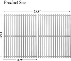 17.5 Inch Grill Grates for Weber Spirit 300 Series, Genesis Silver/Gold/Platinum