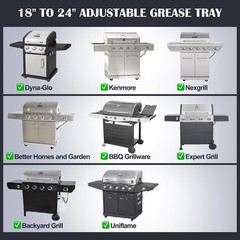Grease Tray with Catch Pan for Nexgrill Dyna Glo Kenmore BHG Expert Backyard