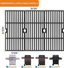 Grates for Charbroil Advantage 4 Burner 463344116 463343015 463344015, Gas2coal