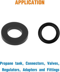 10Pcs Propane Tank Gasket and 10Pcs O-Rings for Soft Nose P.O.L. Fittings, Rubbe