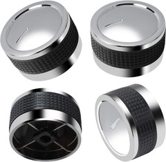 Gas Grill Knobs, Grill Control Knob Replacement Chrome Plated Plastic with Nonsl