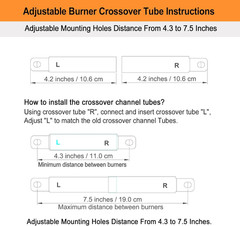 Grill Crossover Tube; Charbroil Carryover Tube; Char Broil Grill Parts,For Charb