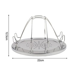 Foldable Stainless Steel Grill Rack Designed for Portable Barbecue Use