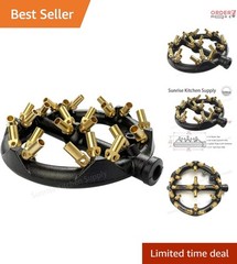 Commercial Cast Iron Gas Jet Burner 23 Tips 9 Inches for Restaurant Cooking
