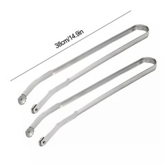 Heavy Duty Stainless Steel Tongs for BBQ Perfect for Sausages and Hot Dogs
