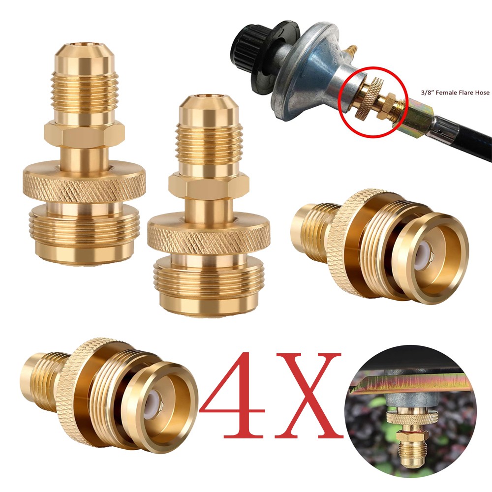 4pcs 1LB Propane Tank Canister Regulator Adapter for Heaters Burner Smokers