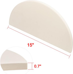 Half-Moon Ceramic Heat Deflector Plates for Kamado Joe Classic I II III 2-Pack
