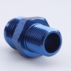 Male 3/8″ NPT to -10 AN Flare Adapter 10AN to 3/8 NPT flare to NPT blue