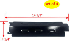 Parts DP131 (4-Pack) 14 5/8″ X 4 1/4″ Porcelain Steel Heat Plates Replacement fo