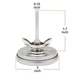 BBQ Grill Thermometer Temperature Gauge Heat Indicator 2″Dia, Silver